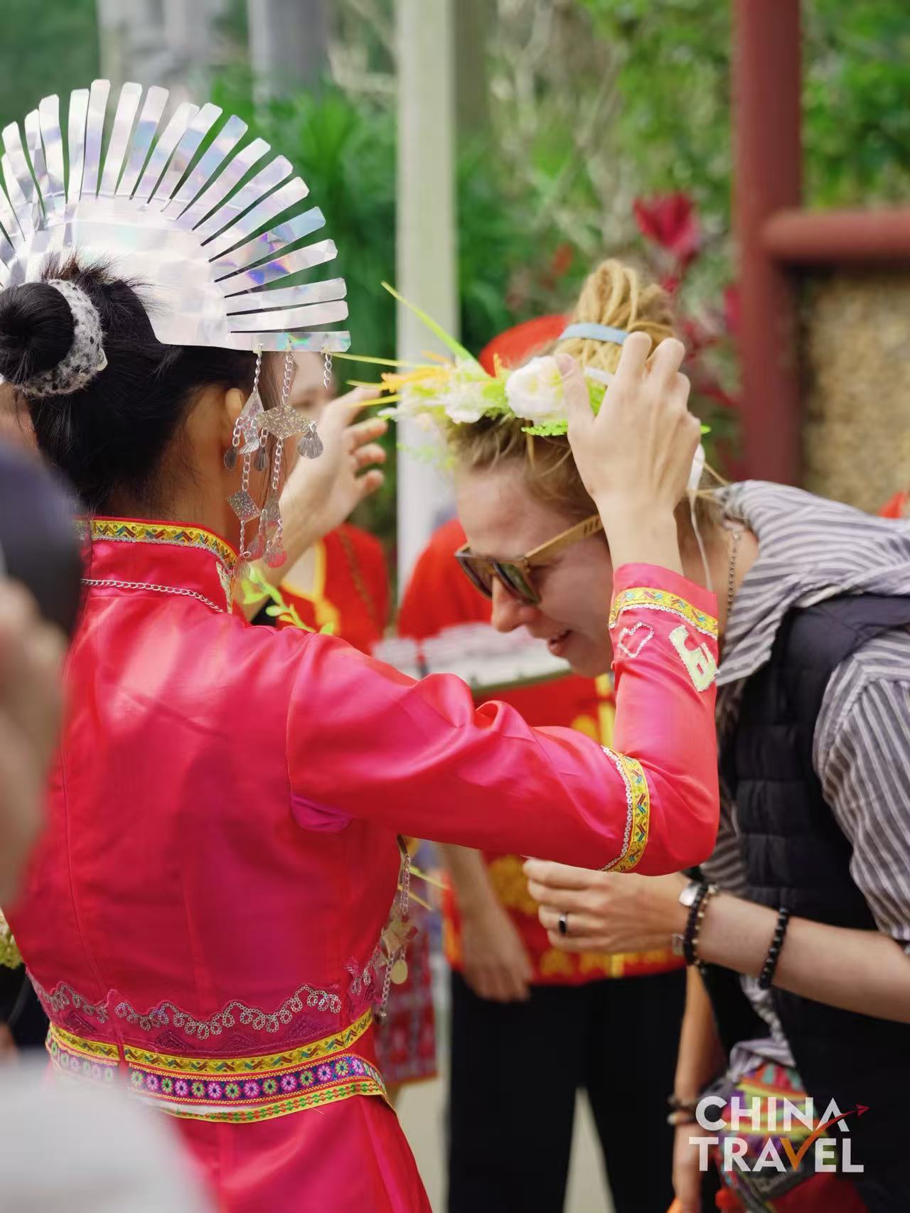 People celebrate the La'aomen Festival in Baisha, Hainan Province, on November 29, 2025. /CGTN