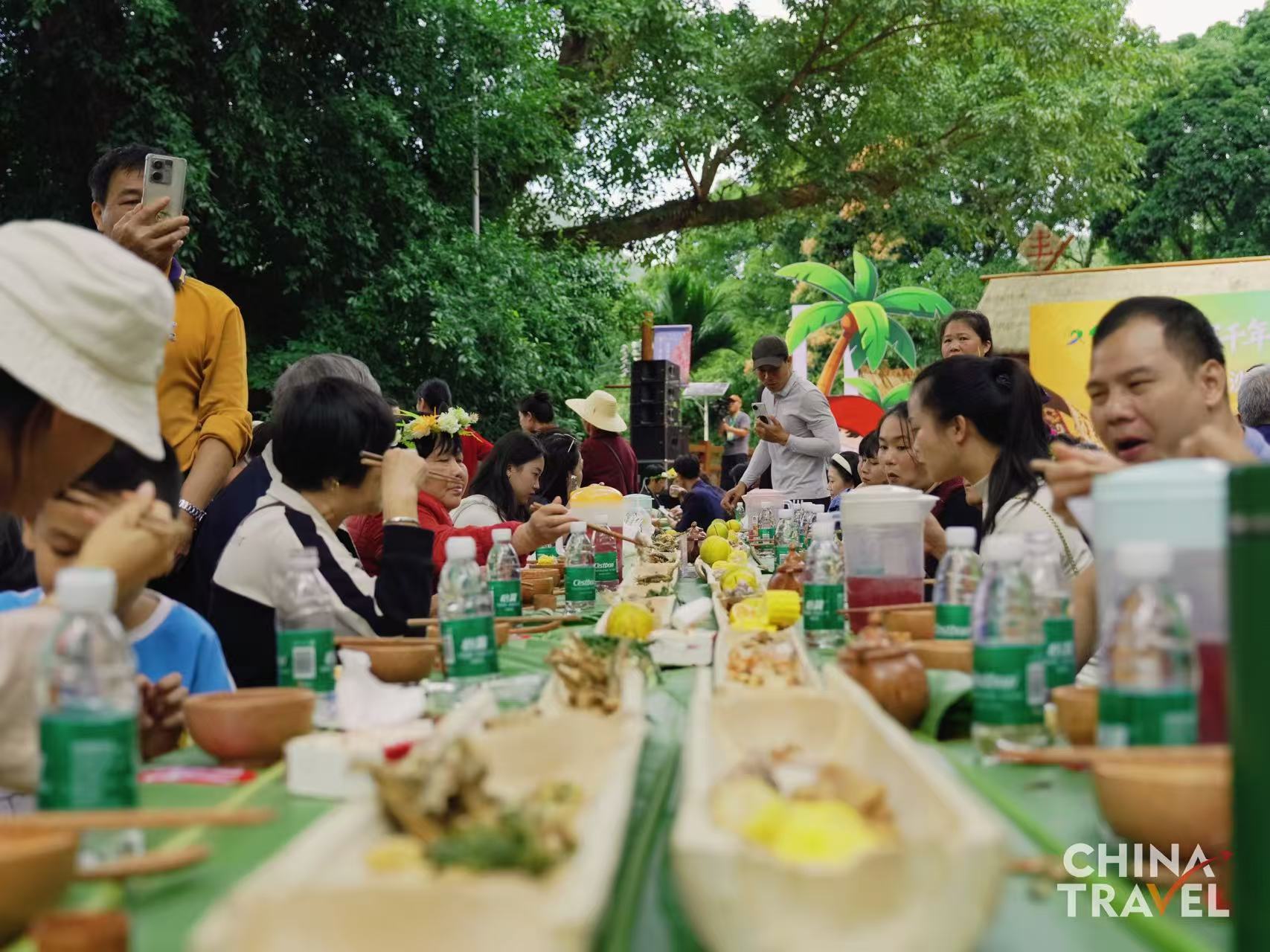 People celebrate the La'aomen Festival in Baisha, Hainan Province, on November 29, 2025. /CGTN