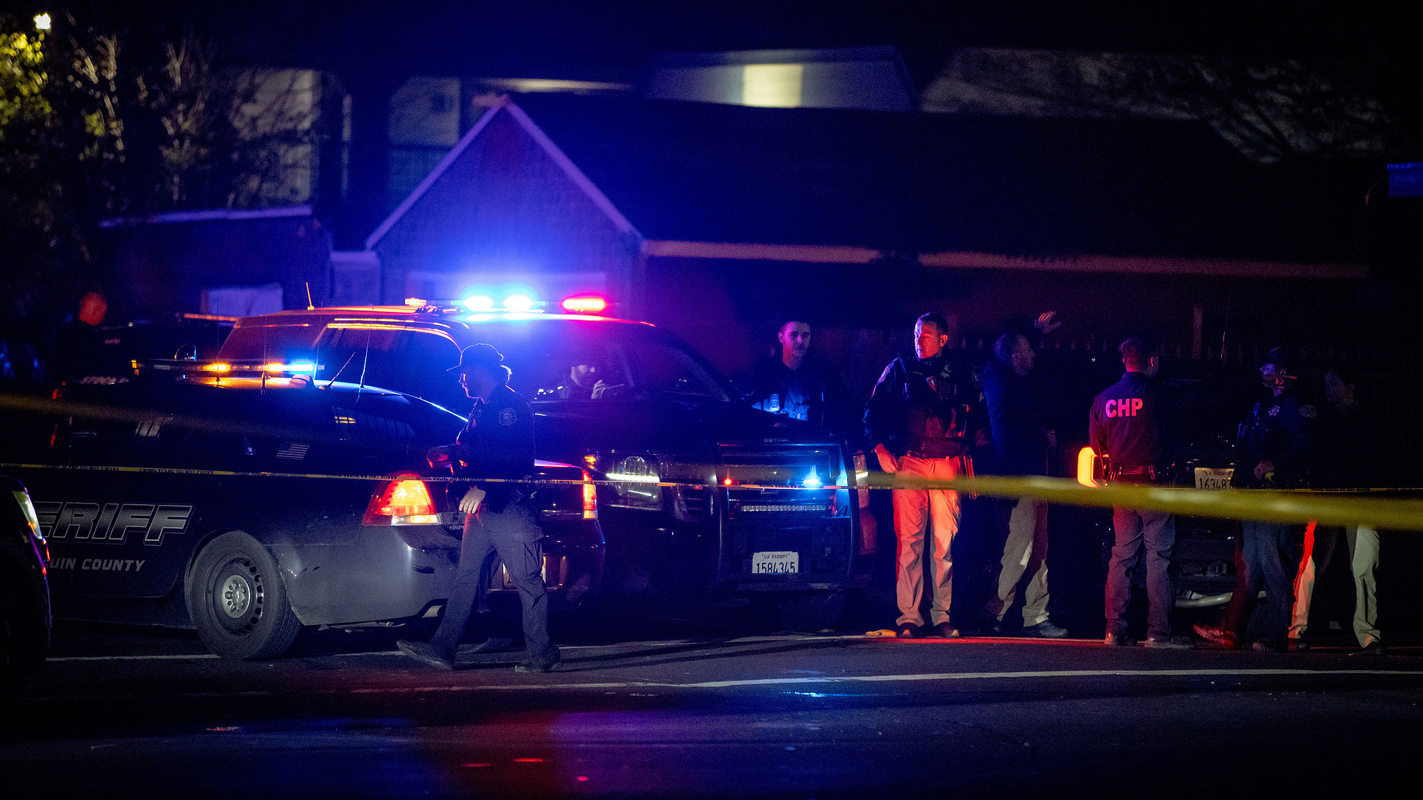 First responders at scene of a mass shooting in Stockton, California, U.S., November 29, 2025. /VCG