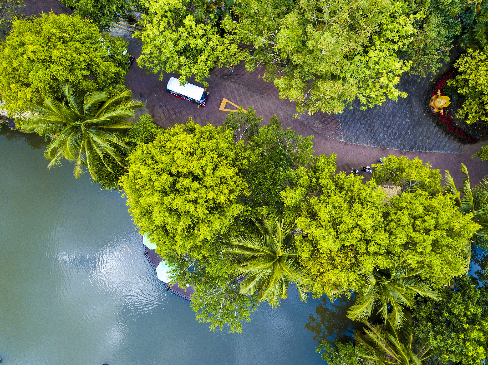 An aerial view of the Yanoda Rainforest Cultural Tourism Zone in Baoting, Hainan Province /VCG