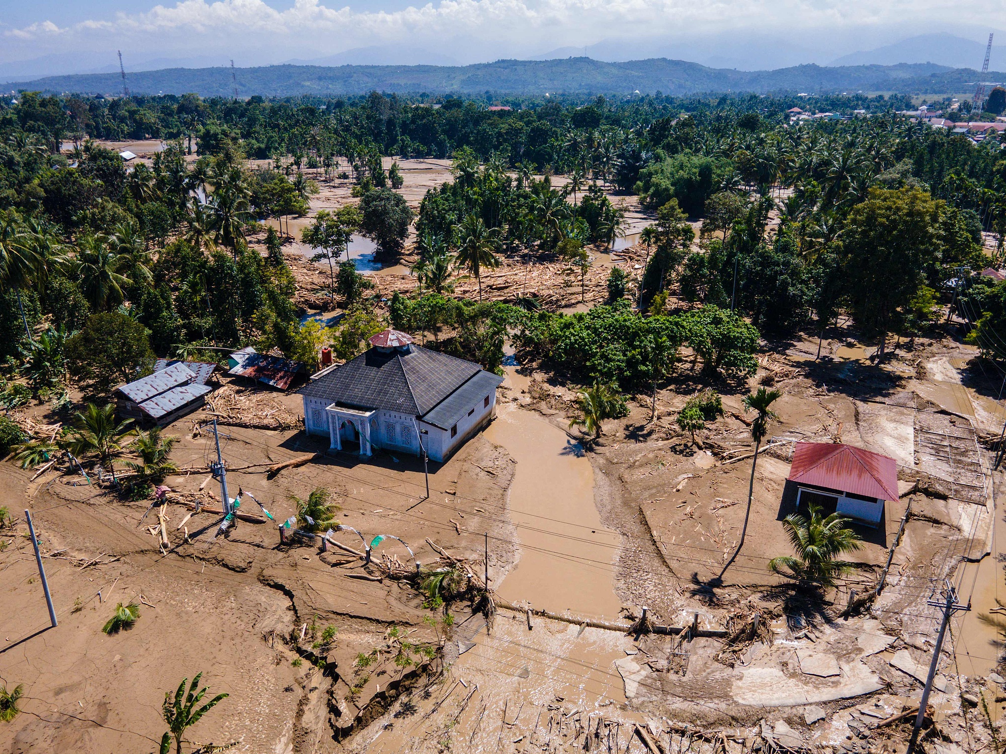 A flood affected area in Meureudu, Indonesia, November 30, 2025. /VCG
