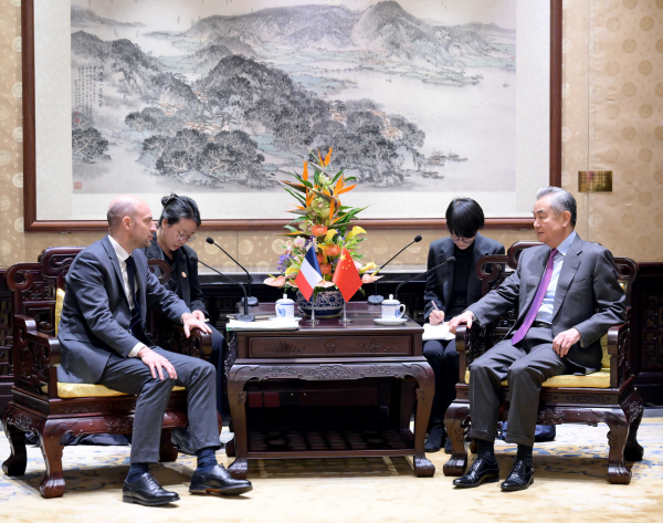 Chinese Foreign Minister Wang Yi, also a member of the Political Bureau of the Communist Party of China Central Committee, meets with French Foreign Minister Jean-Noel Barrot in Beijing, China, December 3, 2025. /Chinese Foreign Ministry
