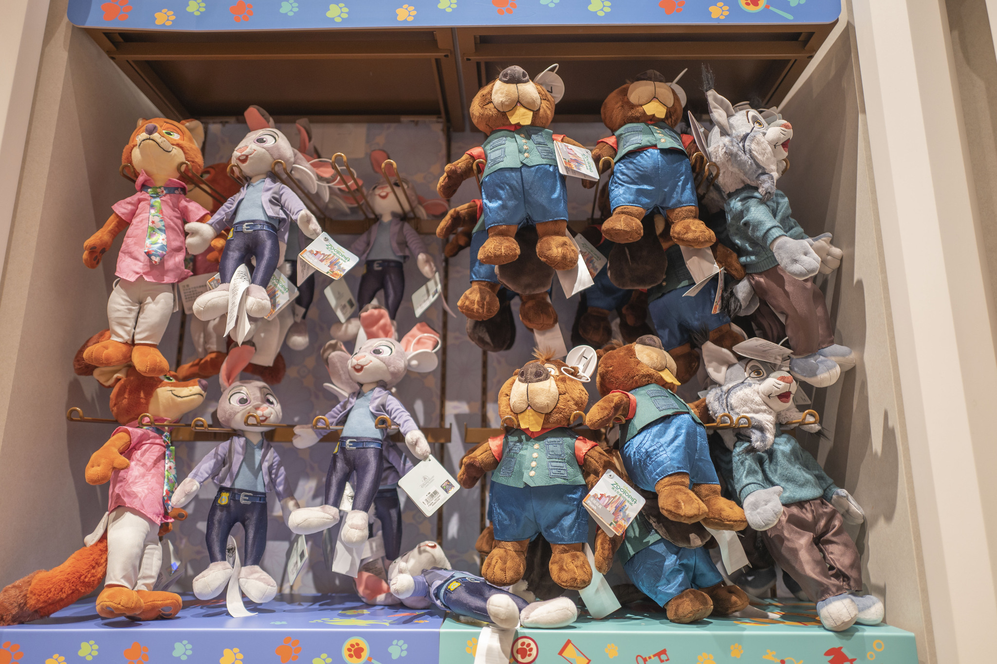 Zootopia-themed goods are seen on sale at the Zootopia-themed area of Shanghai Disney Resort on November 28, 2025. /VCG