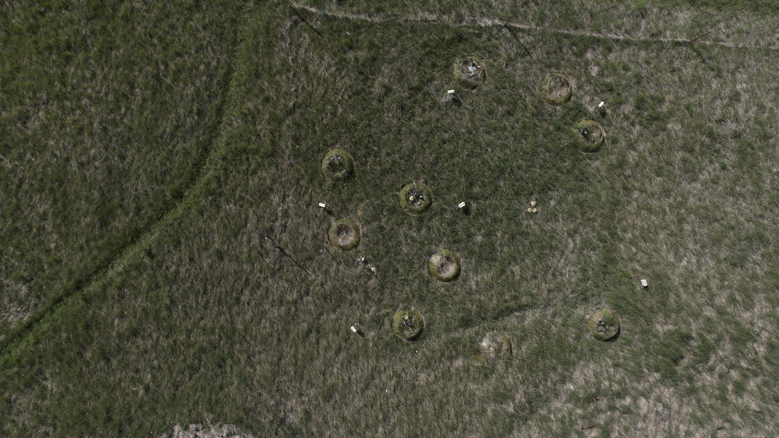 Warming experiments established by Professor Dong in an alpine grassland on the Qinghai-Xizang Plateau. /Beijing Forestry University