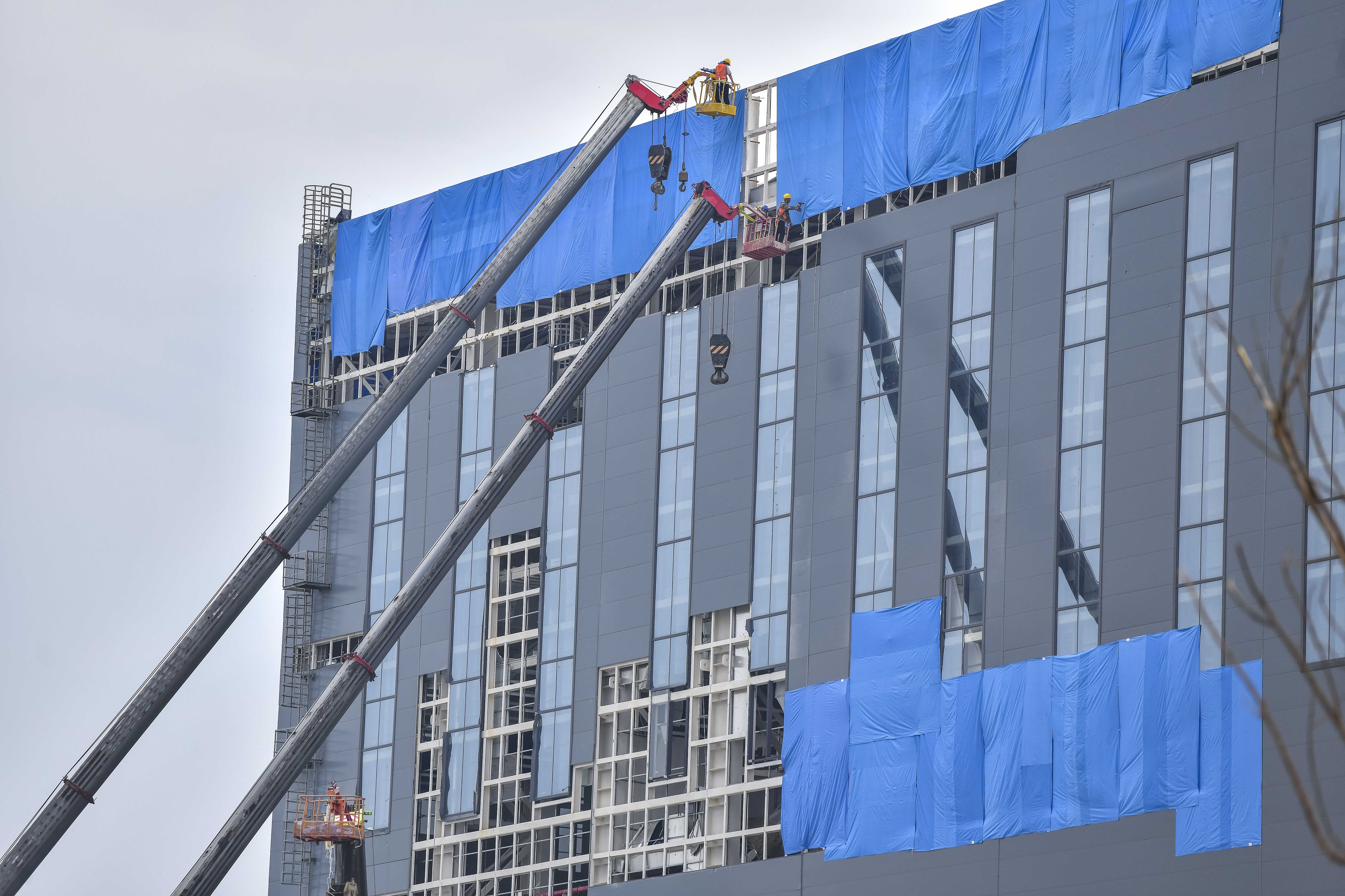 A view of the rocket and satellite industrial park in WIAC, south China's Hainan Province, September 11, 2024. /VCG