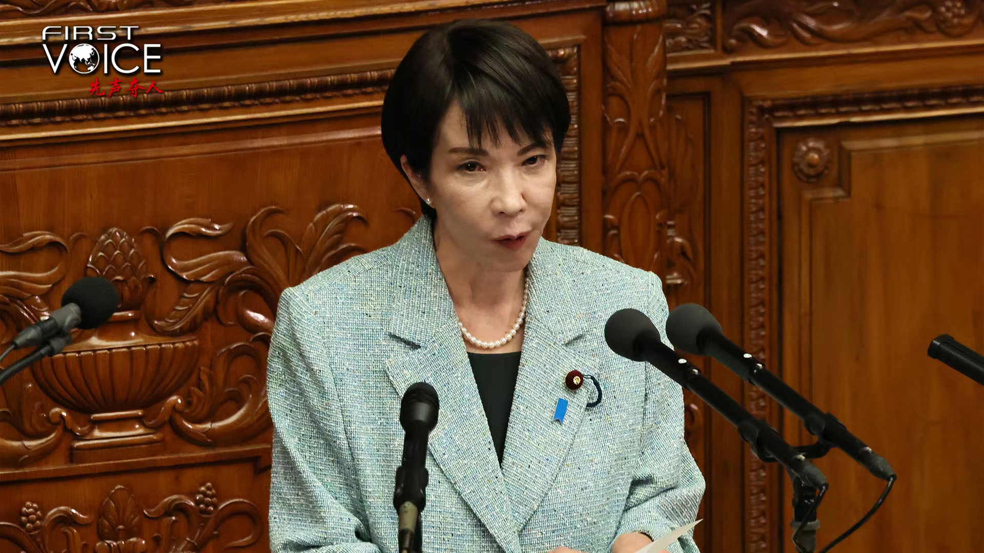 Japanese Prime Minister Sanae Takaichi attends a House of Representatives plenary session at the Diet building in Tokyo, Japan, December 8, 2025. / CFP