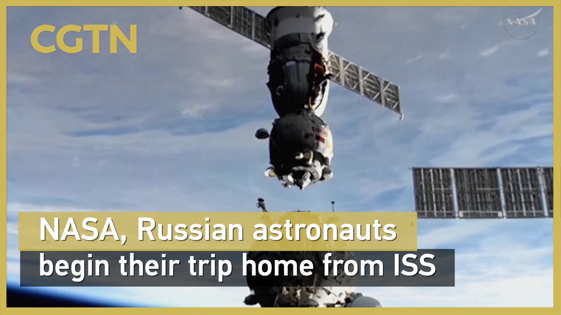 NASA, Russian astronauts begin their trip home from ISS
