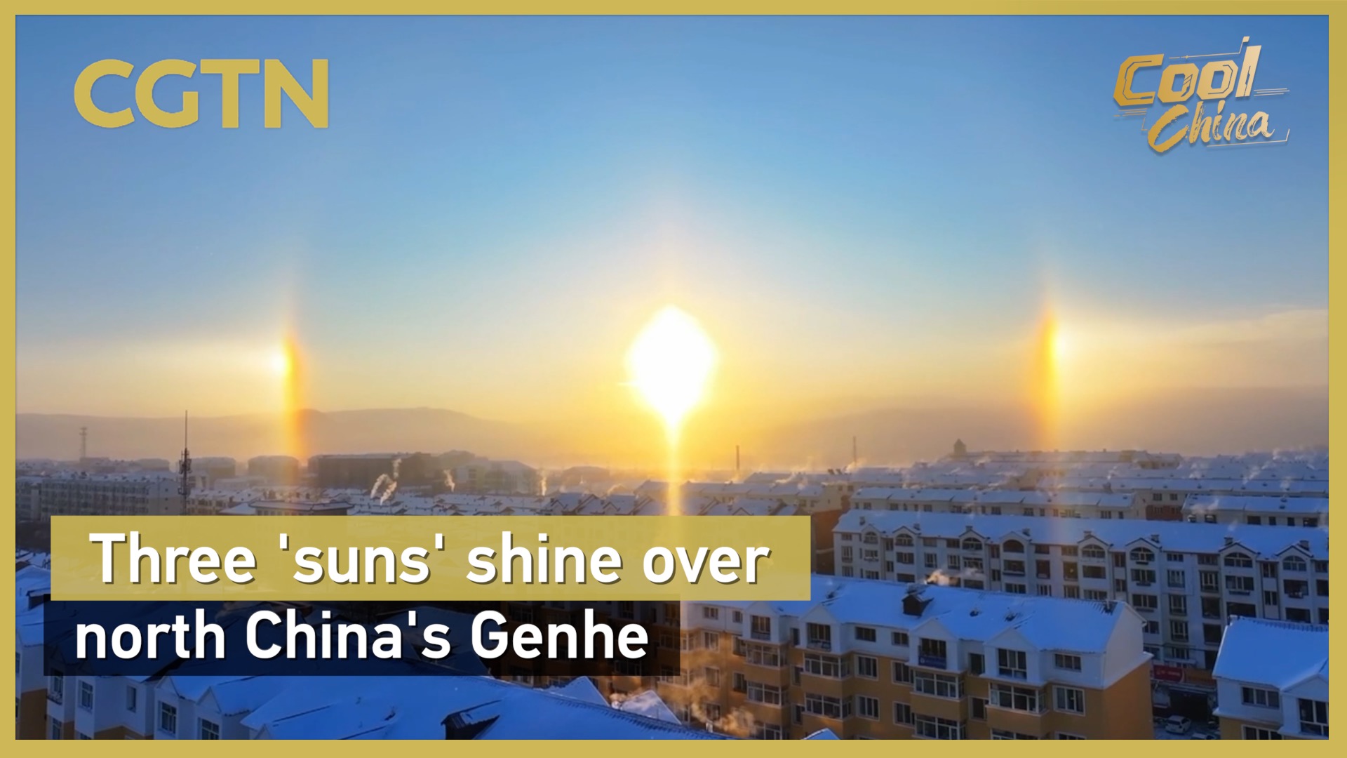 Three 'suns' shine over north China's Genhe
