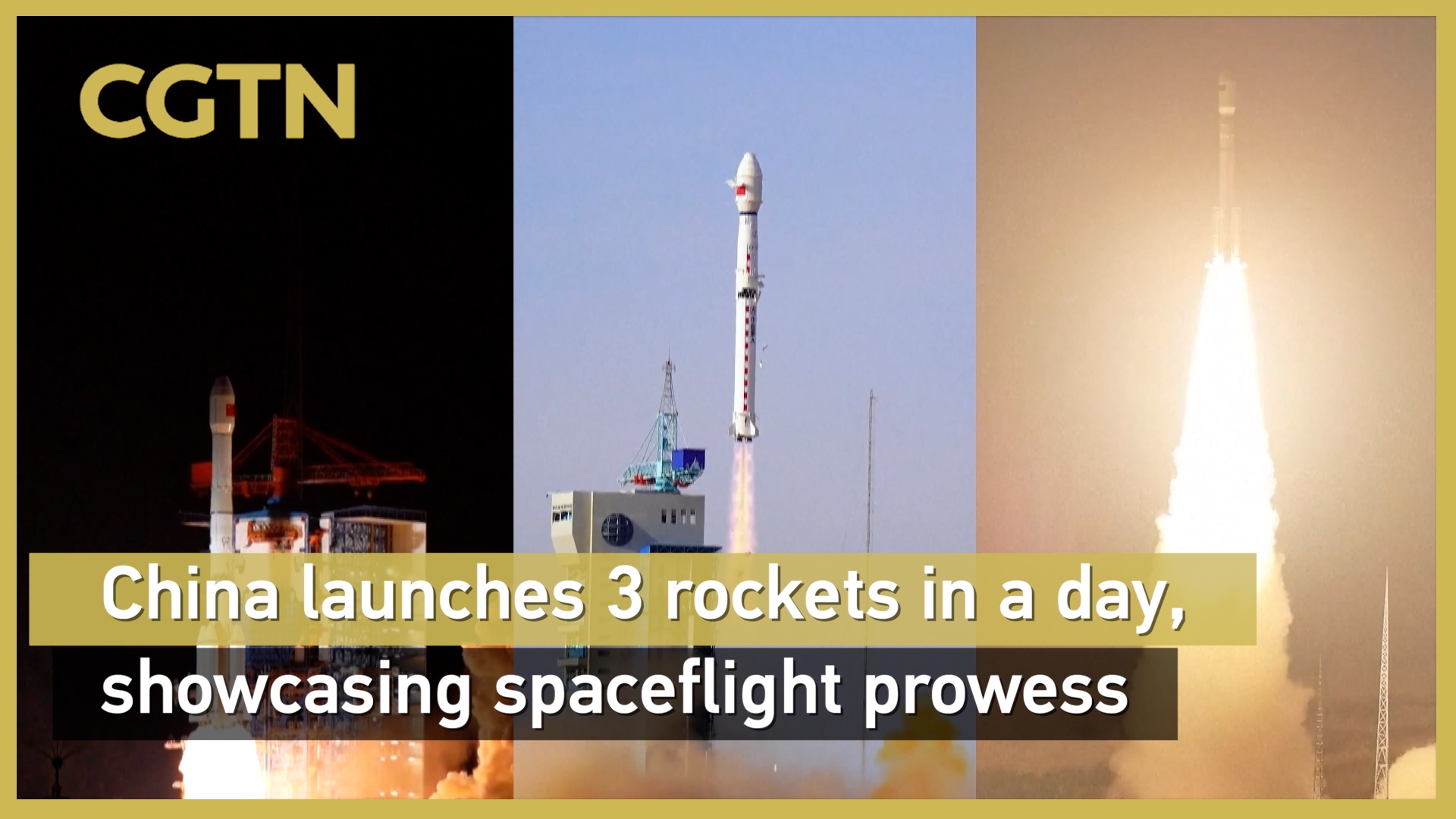 China launches 3 rockets in a day, showcasing spaceflight prowess