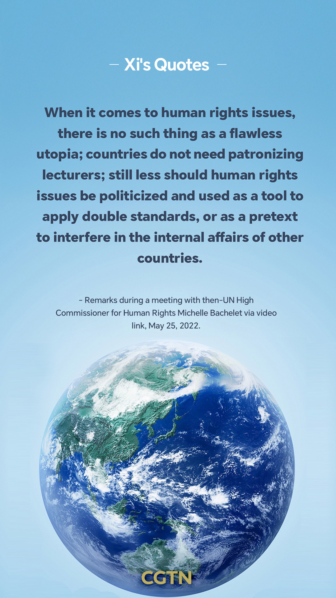 President Xi Jinping's key quotes on human rights protection