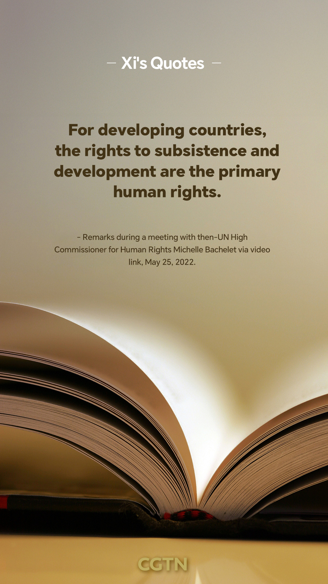 President Xi Jinping's key quotes on human rights protection