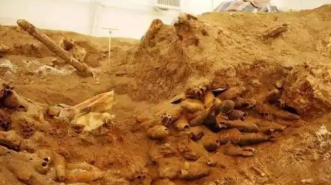 Historical photo features the burial site of Japanese chemical weapons in northeast China's Jilin Province. /Website of the Ministry of Industry and Information Technology of China