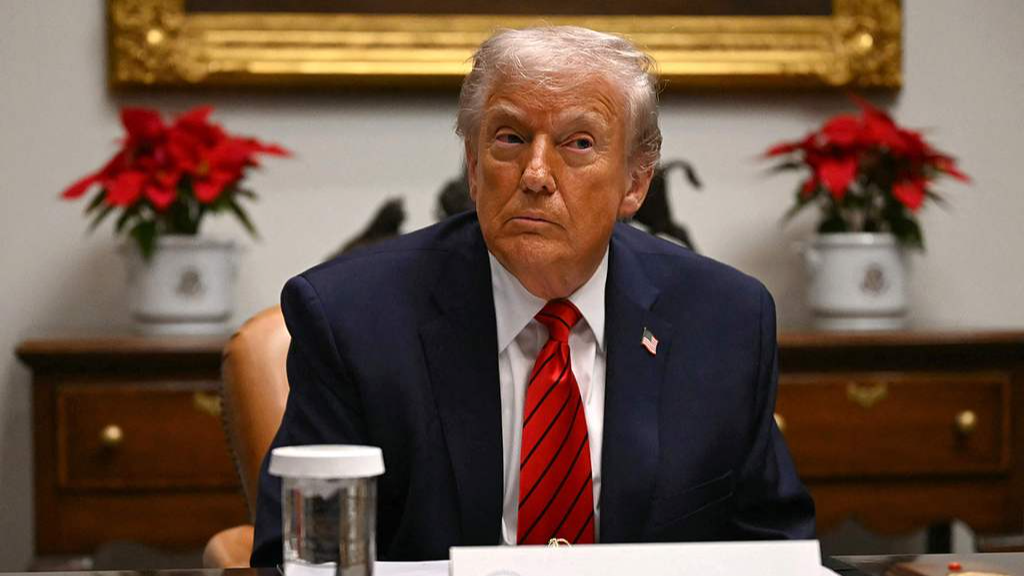 U.S. President Donald Trump looks on during a roundtable discussion in the Roosevelt Room of the White House in Washington, DC, on December 10, 2025. /VCG