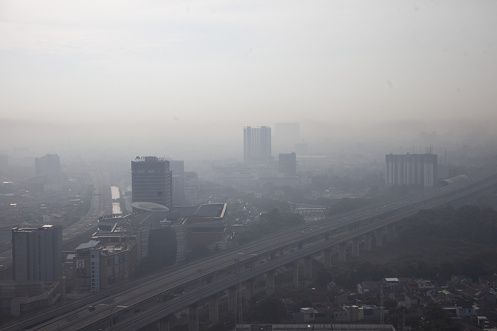 An aerial view of Bekasi, an industrial city located just 22 kilometers from downtown Jakarta, December 9, 2025. /CFP