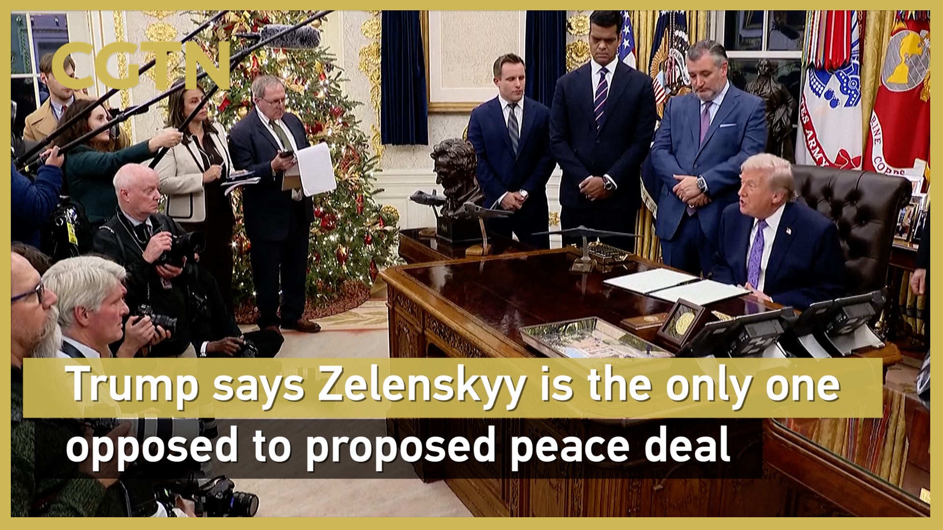 Trump claims Zelenskyy the only one opposed to proposed peace deal