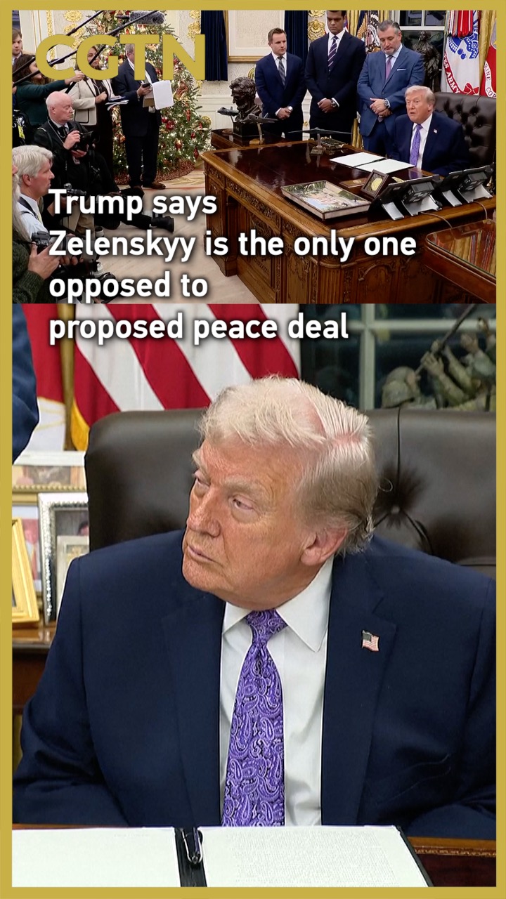 Trump claims Zelenskyy the only one opposed to proposed peace deal