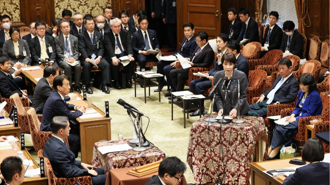 Japanese Prime Minister Sanae Takaichi responds to questions at the National Diet building in Tokyo, Japan, December 9, 2025. /CFP