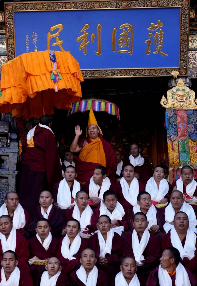 Panchen Erdeni Chos-kyi rGyal-po at the gathering, Tashilhunpo Monastery, Xigaze, southwest China's Xizang Autonomous Region, December 9, 2025. /CGTN