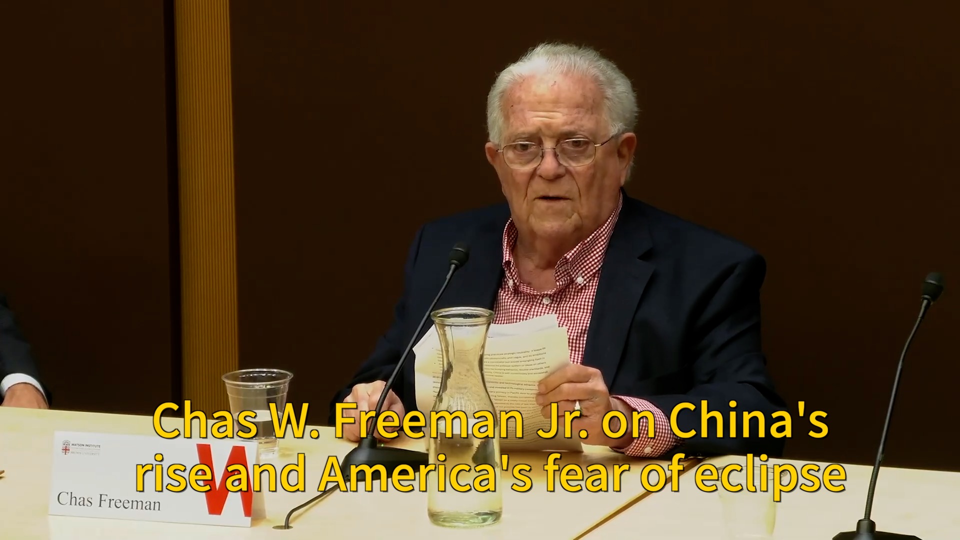 Chas W. Freeman Jr. on China's rise and America's fear of eclipse