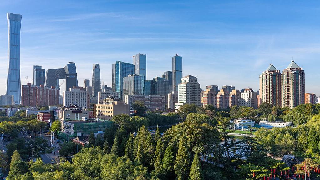 The central business district (CBD) in Beijing, the capital of China. /VCG