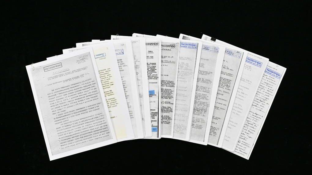 This undated photo shows Russian-provided archive copies related to the infamous Unit 731, a Japanese germ-warfare unit that operated during World War II. /Xinhua