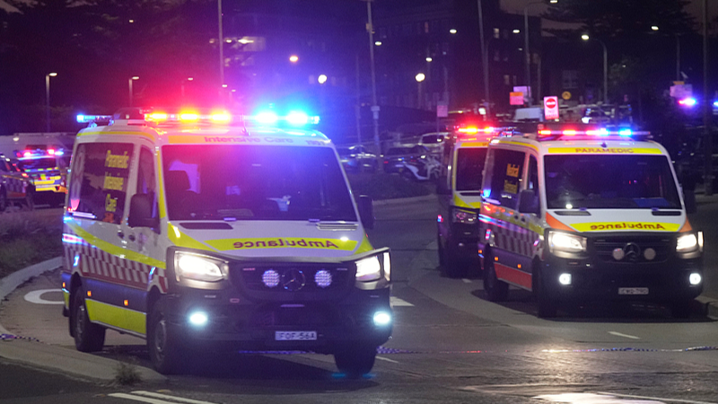 Ambulances move around at Bondi Beach after a reported shooting in Sydney, Australia, December 14, 2025. /VCG