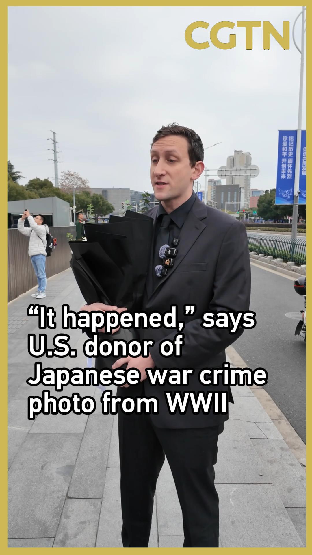 'It happened,' says American donor of Japanese war crime photos