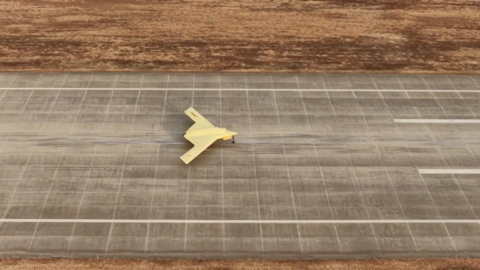 A screenshot from a video shows the CH-7 taxiing. /CGTN