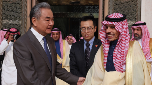 Member of the Political Bureau of the Communist Party of China (CPC) Central Committee and Chinese Foreign Minister Wang Yi meets Saudi Foreign Minister Faisal bin Farhan Al Saud in Riyadh, Saudi Arabia, December 14, 2025. /Chinese Foreign Ministry