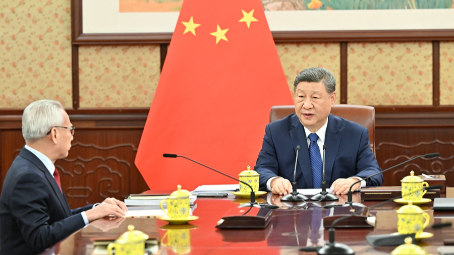 President Xi Jinping meets with Chief Executive of the Macao Special Administrative Region (SAR) Sam Hou Fai, Beijing, December 16, 2025. /Xinhua