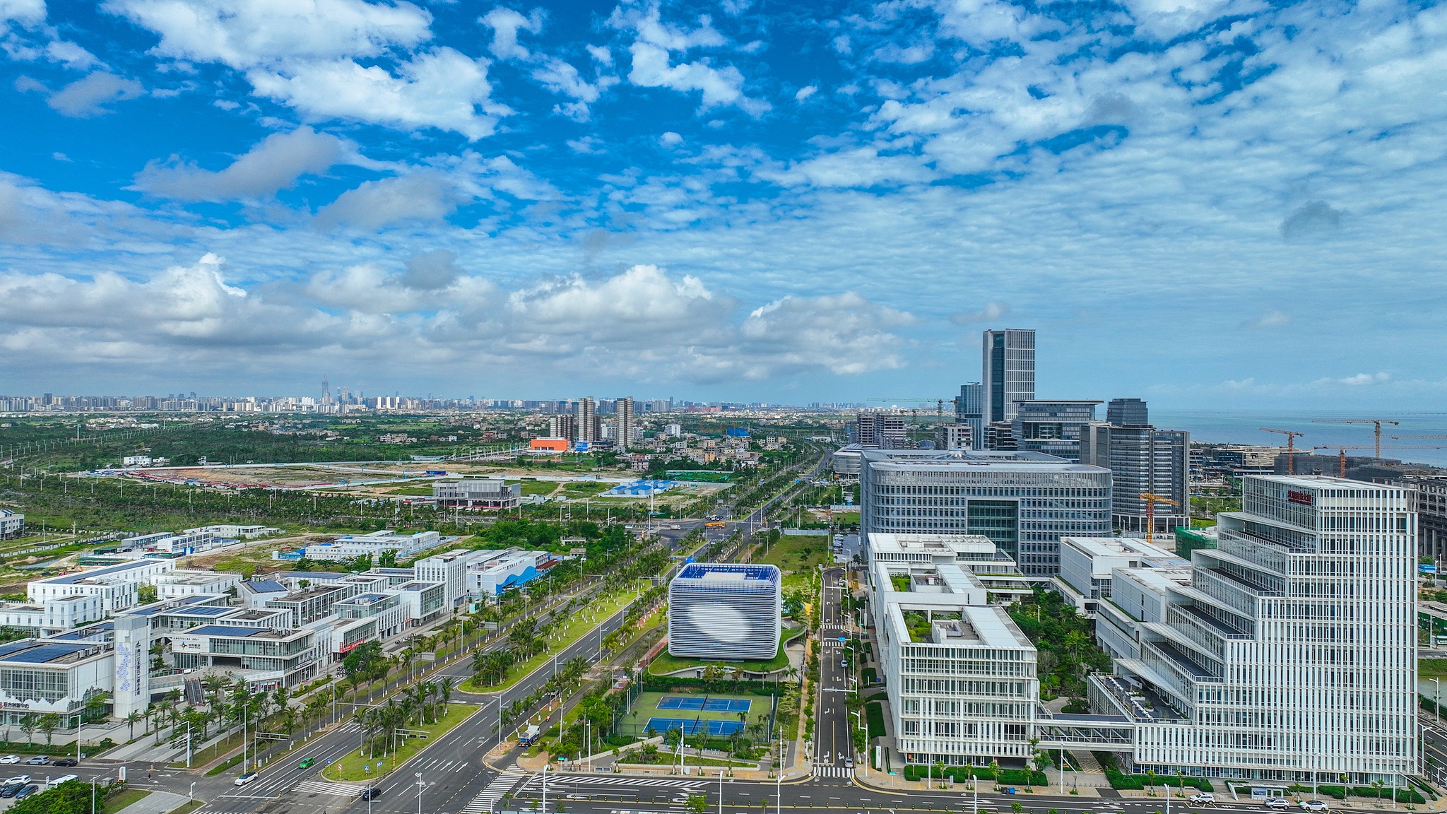 Jiangdong New District in Haikou, capital city of south China's Hainan Province, May 14, 2025. /CFP