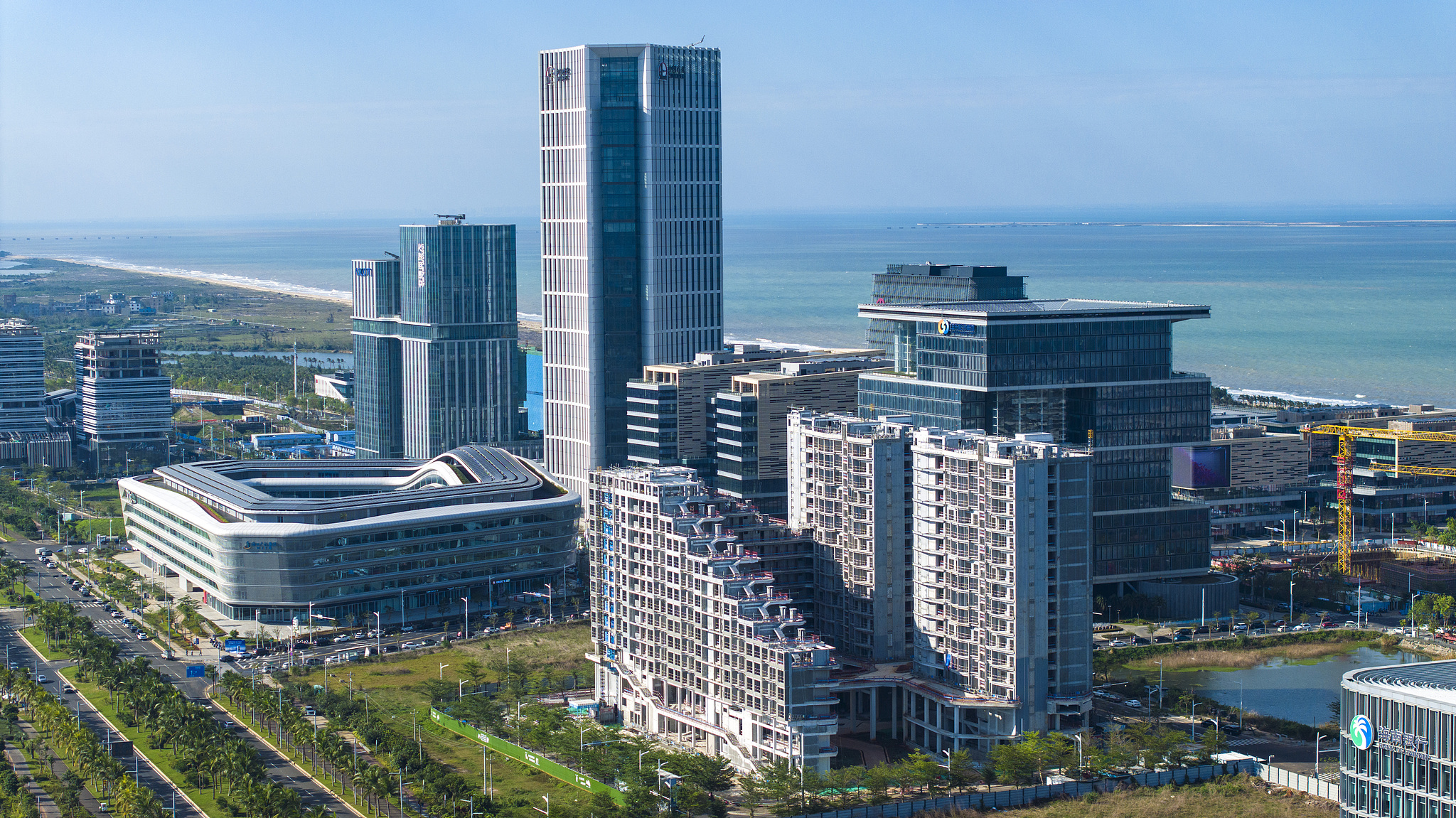 Jiangdong New Area, Haikou City, Hainan Province. /CFP