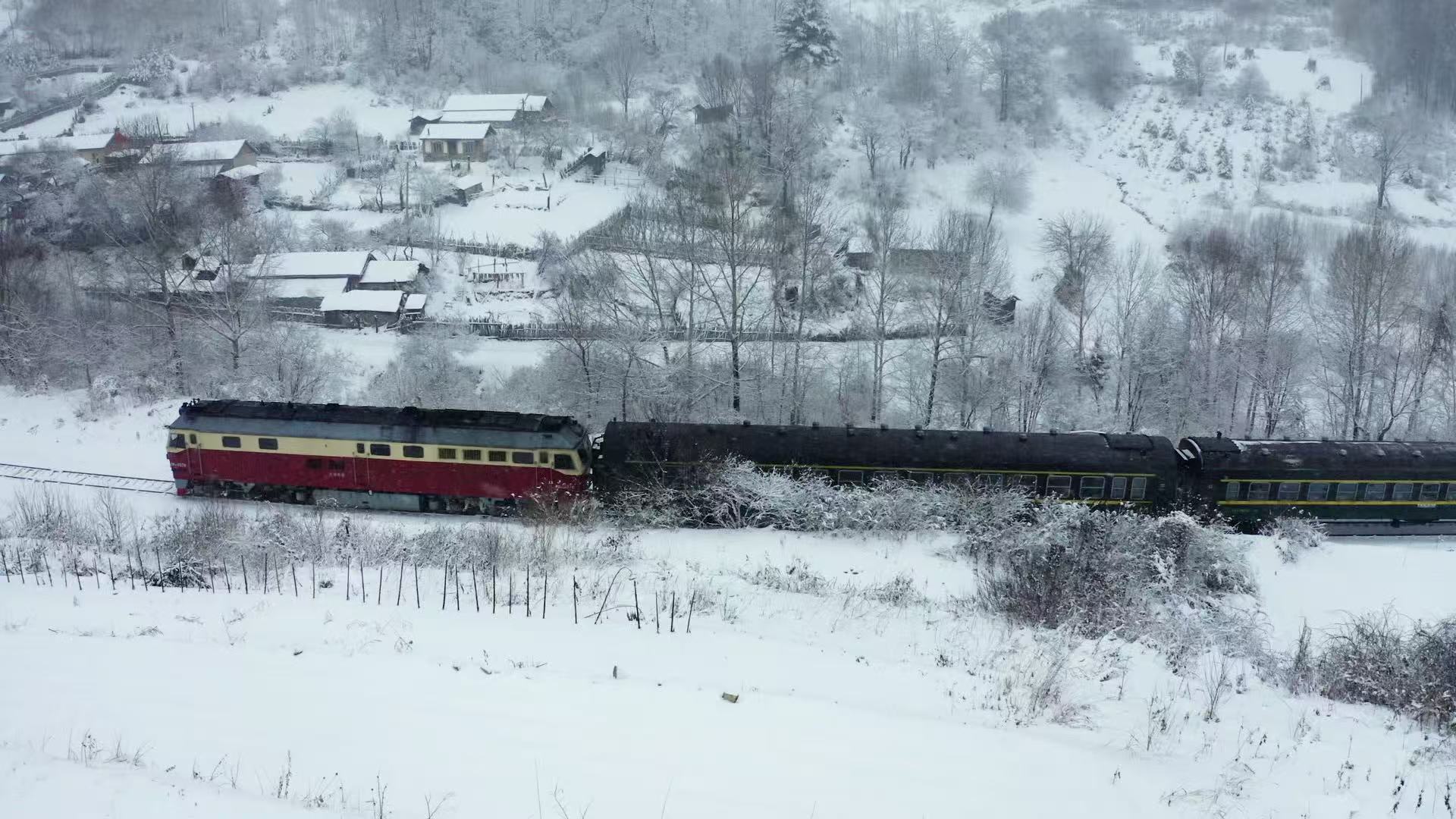 The winter scenery of Songling Snow Village in Jilin Province, China. /CGTN