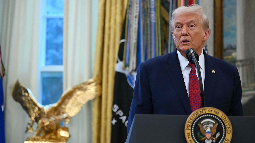 U.S. President Donald Trump speaks in the Oval Office of the White House in Washington, DC, December 15, 2025. /VCG