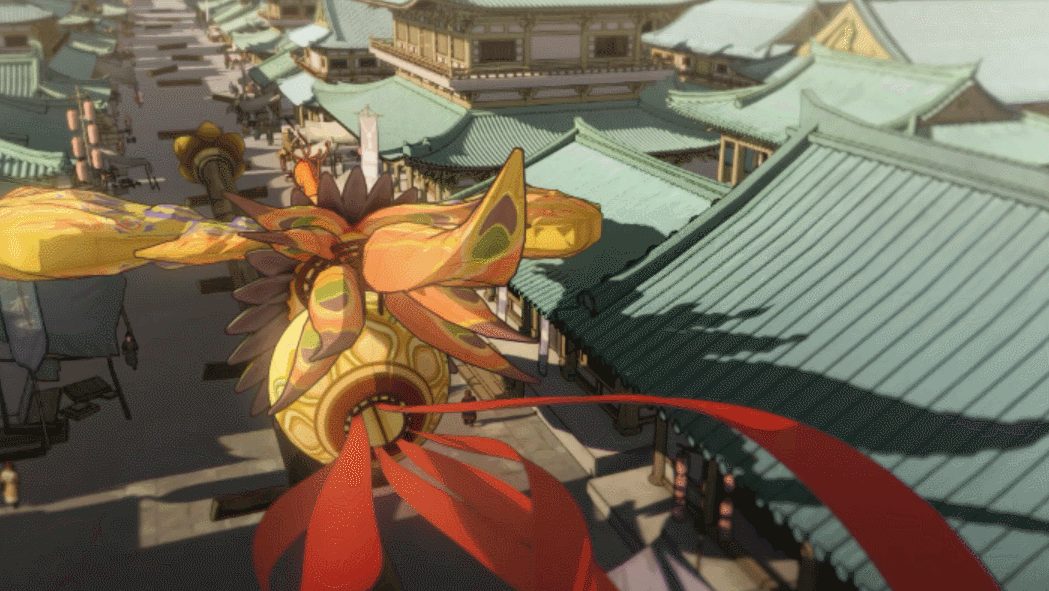 A scene from the animation 