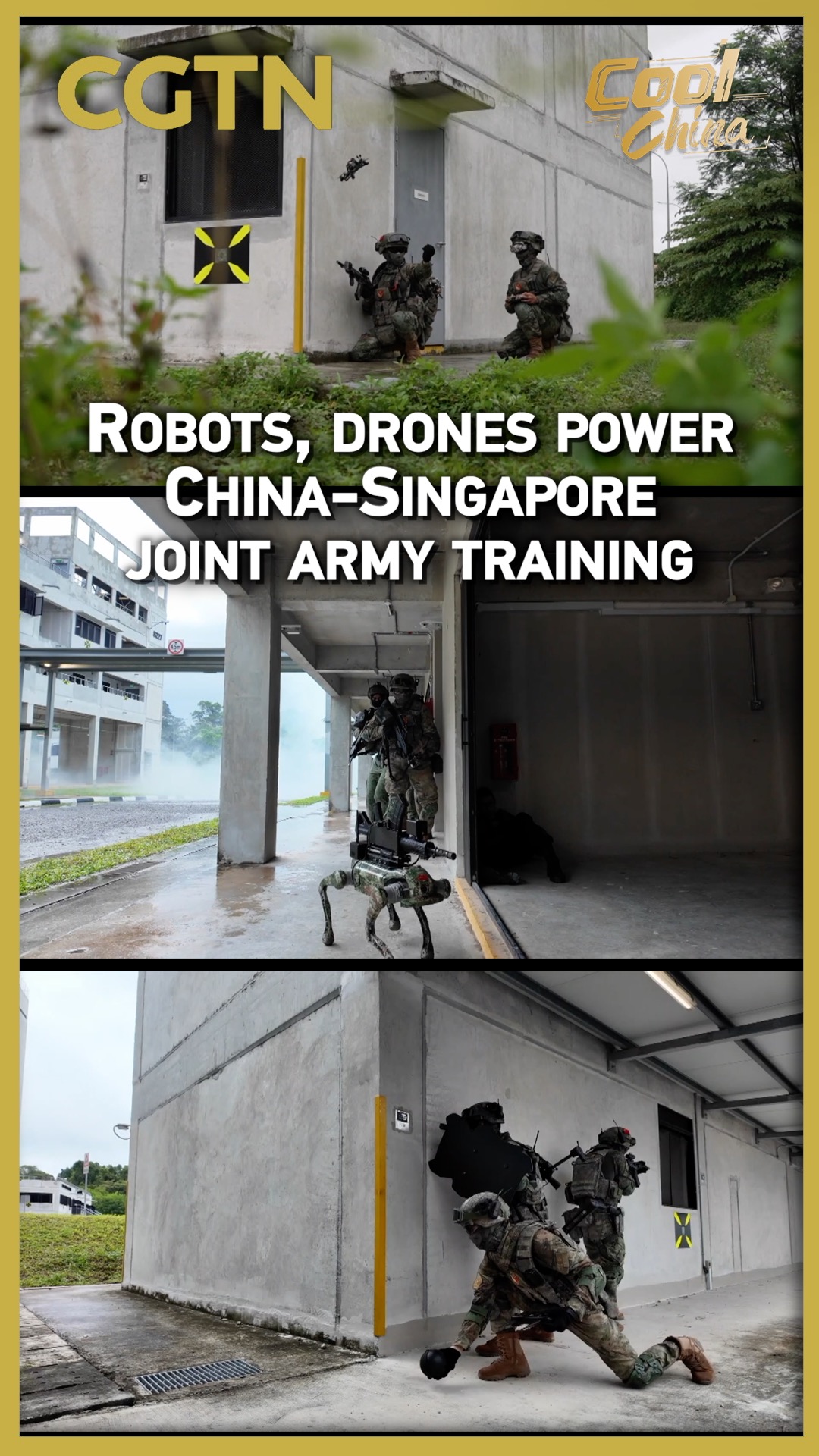 Robots, drones power China-Singapore joint army training