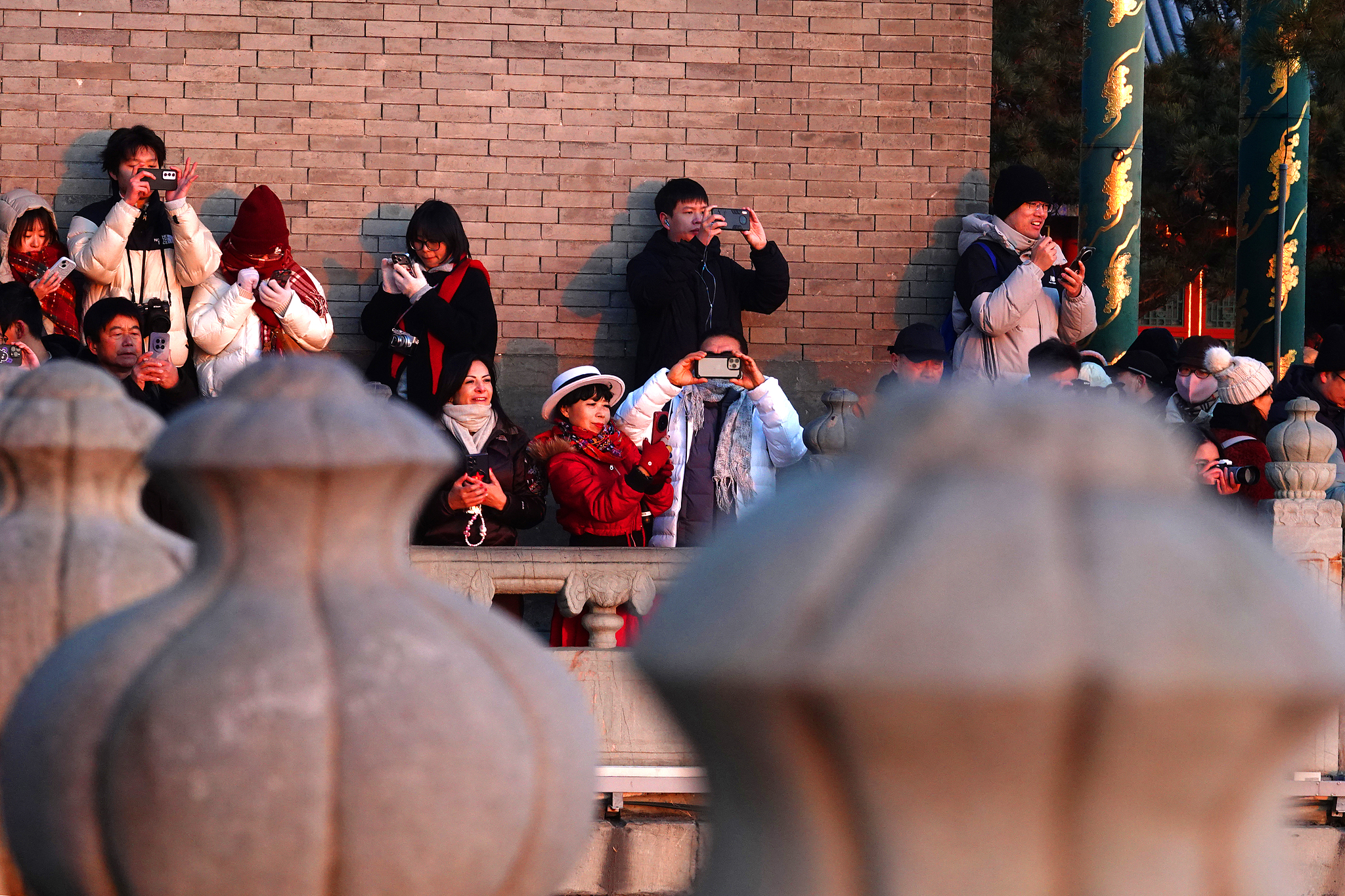 Beijing's iconic Summer Palace bridge glows on winter solstice
