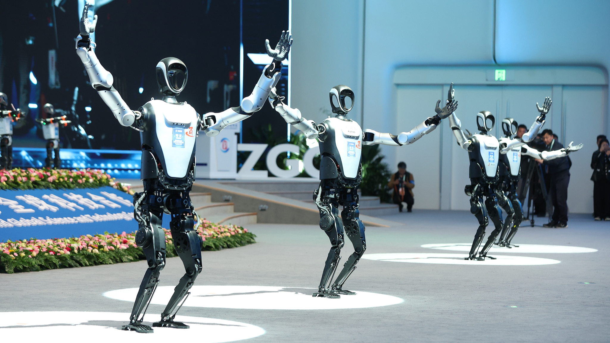 A robot show is seen at the opening ceremony of the 2025 Zhongguancun Forum Annual Conference in Beijing, China, March 27, 2025. /VCG