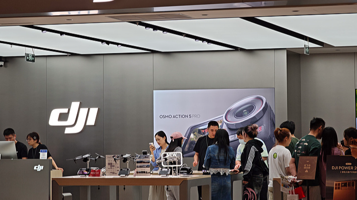 View of a DJI drone store in the eastern Chinese megacity of Shanghai, China, May 11, 2025. /VCG