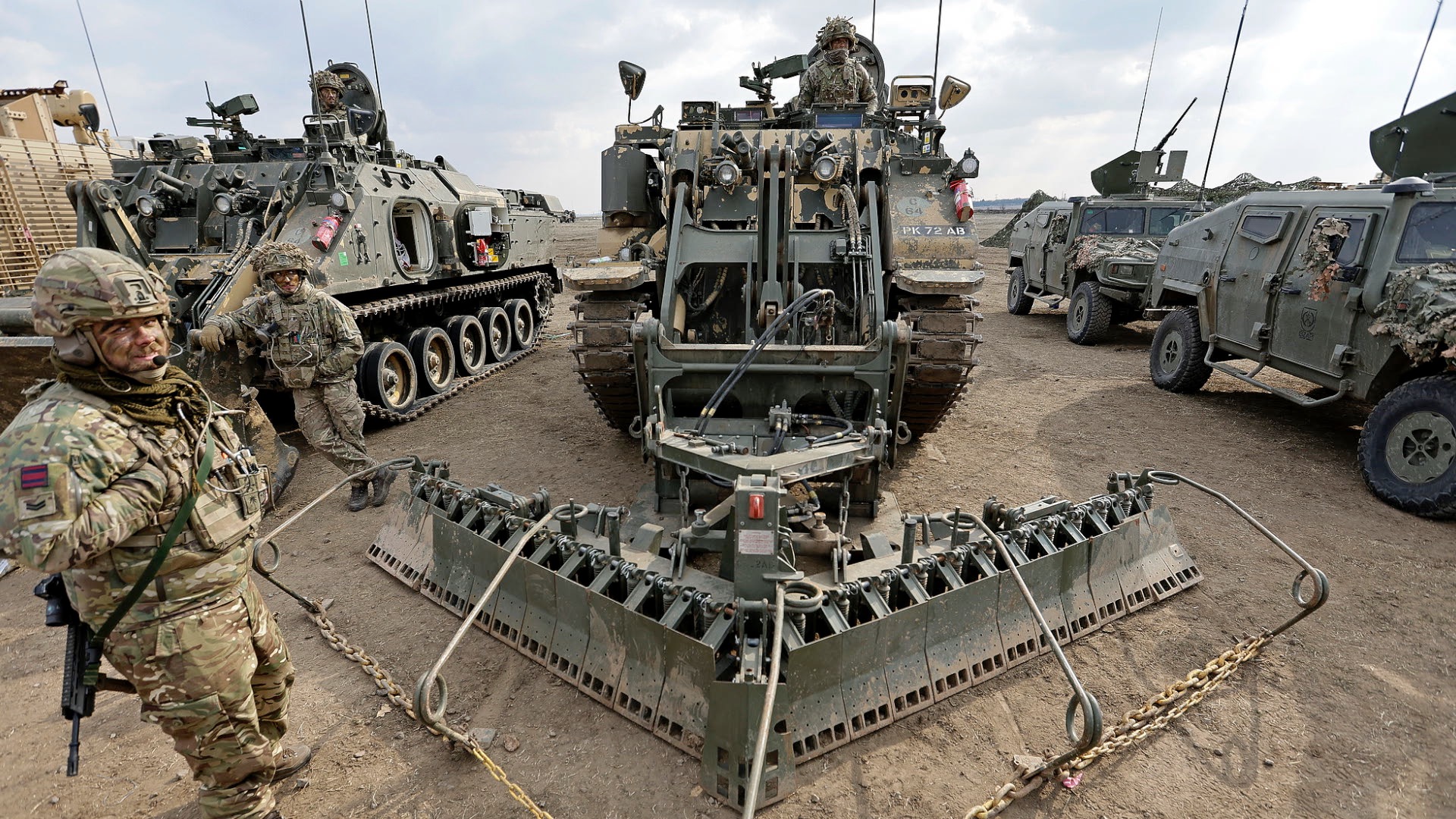 Members of NATO's Allied Reaction Force (ARF) take part in Exercise Steadfast Dart 2025 at the NATO camp in Smardan, near Galati, Romania, on February 19, 2025. /VCG