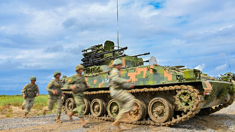 A military training in Yancheng City, east China's Jiangsu Province, September 24, 2024. /VCG