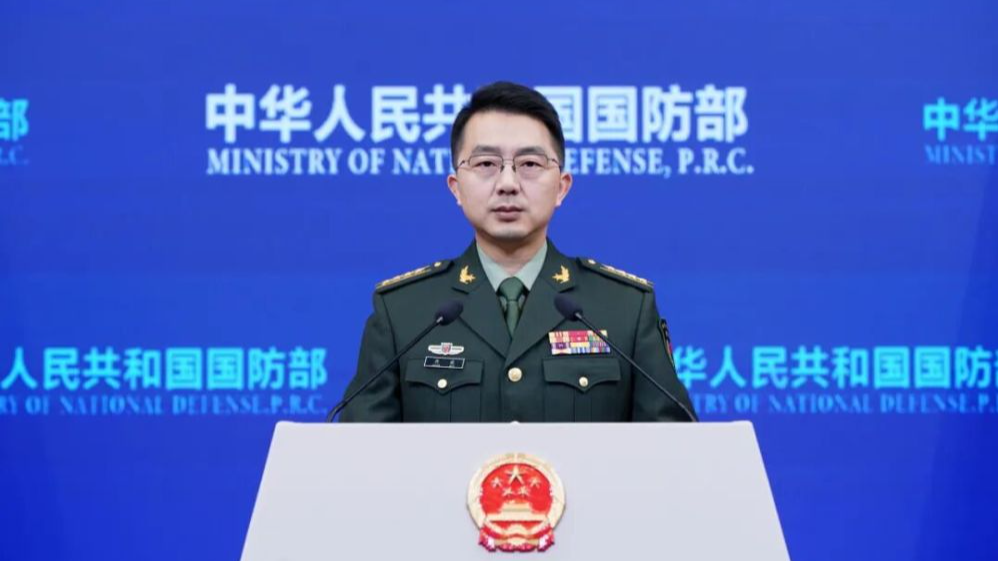 Jiang Bin, a spokesperson for China's Ministry of National Defense, in Beijing, China, November 14, 2025. /China's Ministry of National Defense