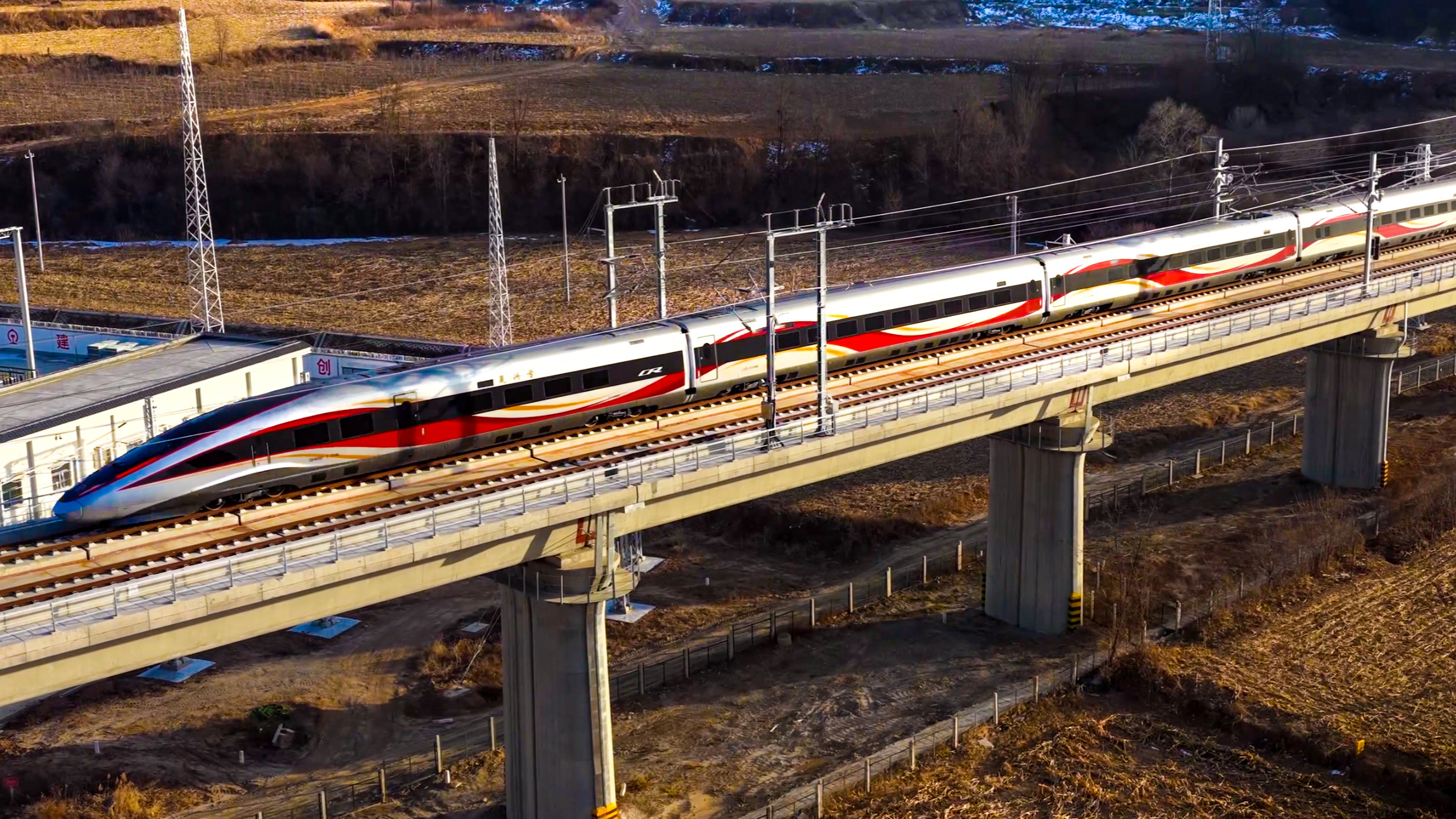 A high-speed train is in operation in China./ CMG
