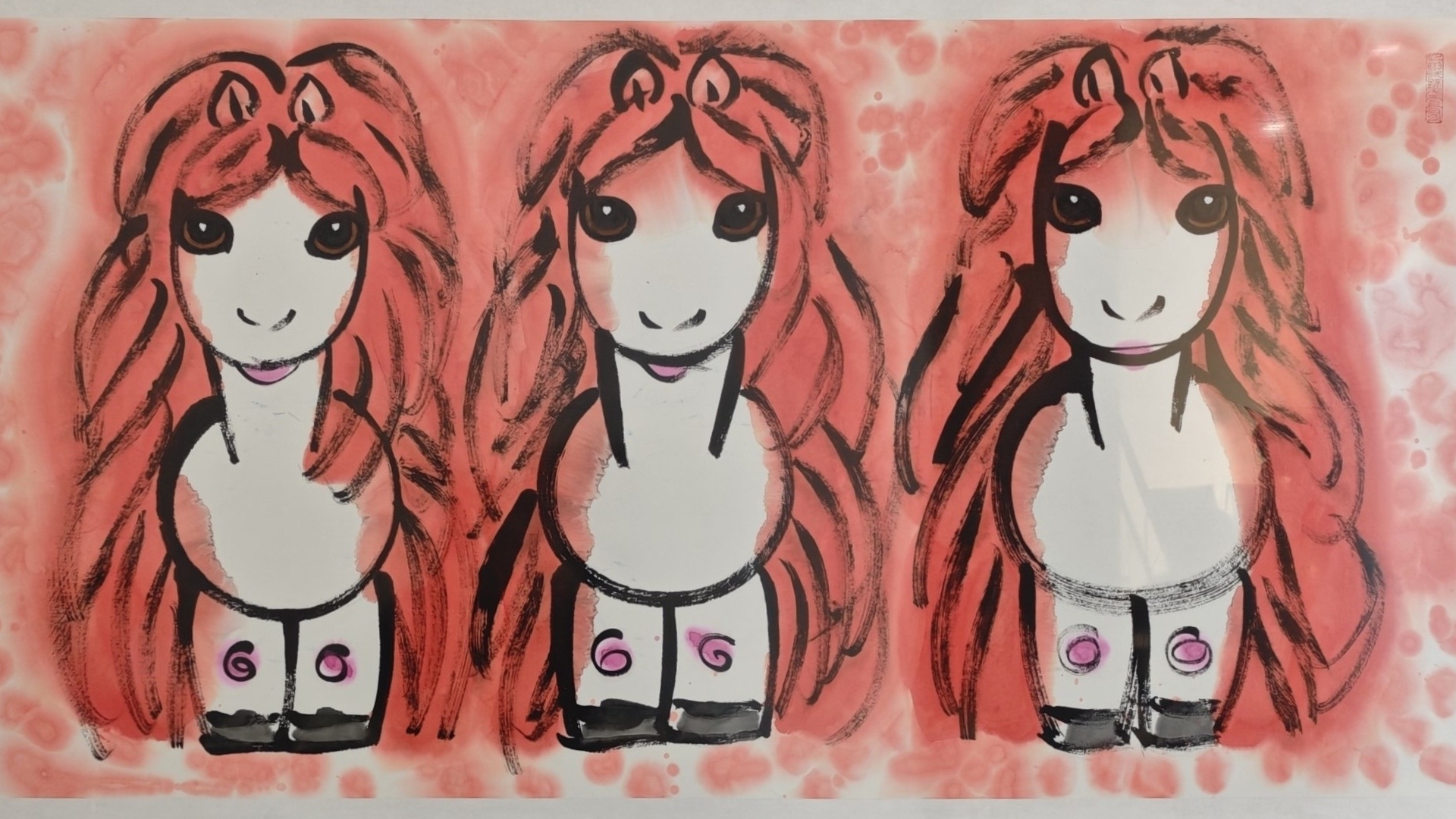 From ponies to galloping steeds, artist trains brush on horse culture