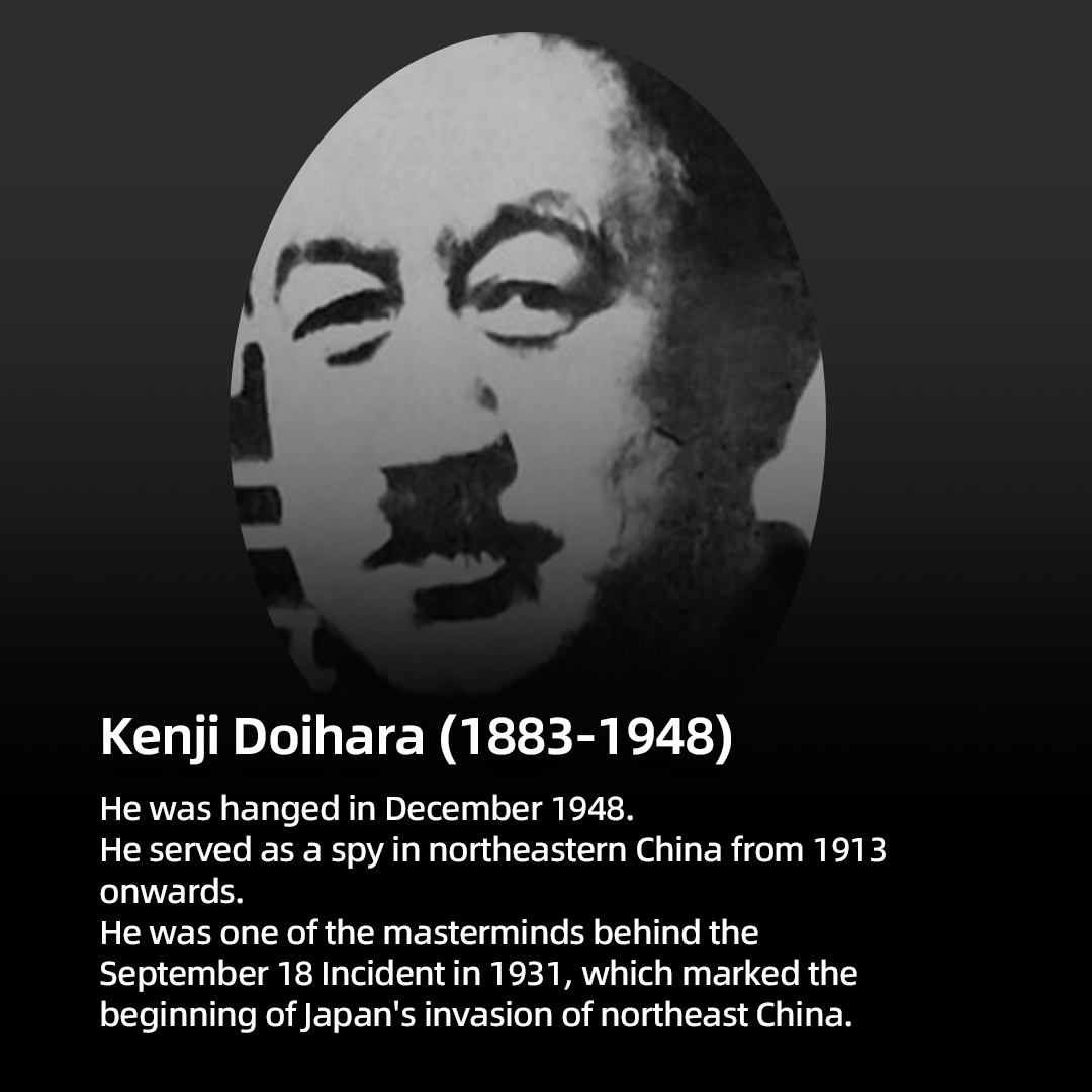 The 14 Class-A war criminals enshrined at Yasukuni Shrine