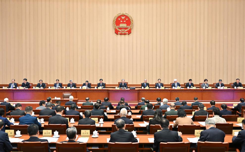 The Standing Committee of the 14th National People's Congress vote to designate October 25 as the Commemoration Day of Taiwan's Restoration in Beijing, China, October 24, 2025. /Xinhua