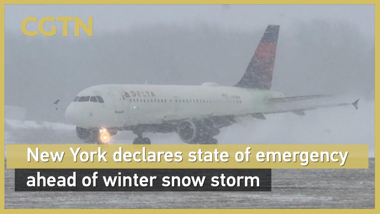 New York declares state of emergency ahead of winter snow storm - CGTN