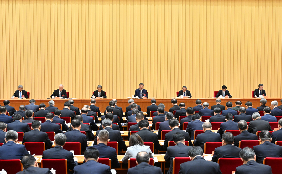 Xi Jinping, general secretary of the CPC Central Committee, Chinese president and chairman of the Central Military Commission, delivers an important speech at the annual Central Economic Work Conference in Beijing, China. /Xinhua