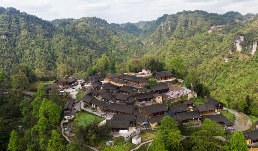 A view of Shibadong, a village in the Xiangxi Tujia and Miao Autonomous Prefecture, Hunan Province, central China, April 15, 2021. /Xinhua