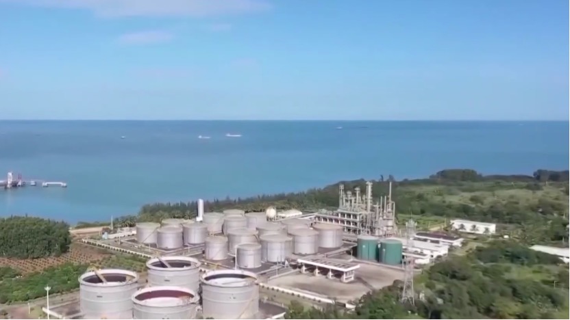 The carbon capture and liquefaction facility in Chengmai, south China's Hainan Province. /CMG